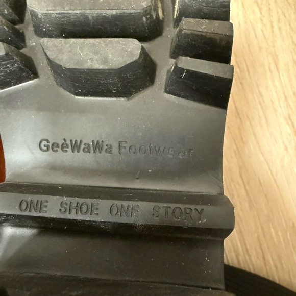 FREE PEOPLE Gee Wawa Ellis Chelsea Boots Lugged Platform Tan Brown Size 37/7 - Picture 9 of 11